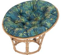 Papasan coussin Soa - Ø114 cm, 8 cm d'épaisseur - vert, résistant aux intempéries, OEKO-TEX, coussin rond pour Jordrup & fauteuil suspendu | Pillowprim