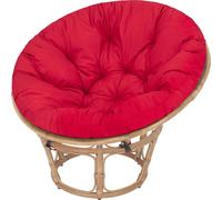 Papasan coussin Soa - Ø114 cm, 8 cm d'épaisseur - vert, résistant aux intempéries, OEKO-TEX, coussin rond pour Jordrup & fauteuil suspendu | Pillowprim