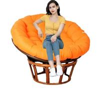 Papasan Coussins De Chaise, Coussin Chaise Nid D'Oeuf, Coussin Fauteuil Papasan, Coussin Fauteuil Rotin Coussin De Sol Rond ExtéRieur Intérieur, Épaissir Antidérapant(Orange,70X70CM/27.5IN)
