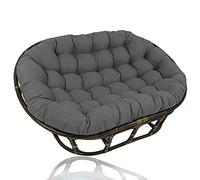 Papasan Surdimensionné, Coussin de Chaise Oeuf Coussin de Chaise Double Papasan, Coussin de Chaise Confortable Coussin de Chaise Oeuf Coussin de SièGe de Chaise Suspendu,Dark Gray,67 * 47 * 6in
