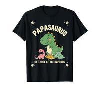 Papasaurus de Trois Petits Raptors, Papa drôle, Dinosaure T-Shirt