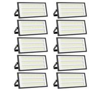 papasbox 100W Projecteur LED Extérieur - 10PACK 10000LM Lumineux Spot LED Extérieur avec Transformateur, Projecteur Exterieur Blanc Froid 6500k, IP66 Étanche Eclairage Exterieur pour Garage, Stade
