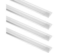 papasbox Lot de 4 tubes de plafonnier LED 40 W, tube 120 cm 4800 lm, blanc neutre 4000 K, bande lumineuse linéaire, tube fluorescent, lampe de plafond, lampe d'atelier pour garage, sous-sol, atelier