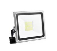 papasbox Projecteur à LED, 100W Spot LED Extérieur IP65 Projecteur Extérieur Etanche Projecteur en Aluminium Blanc Froid 6000K avec Prise EU applique idéale pour jardin, terrain de sport