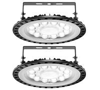 papasbox UFO High Bay Light，2 * 50W LED UFO 6000K-6500K Projecteur LED d'éclairage 120° LED Projecteur Exterieur Interieur industrielle Spot Lamp pour Garage Atelier Gymnase