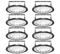 papasbox UFO High Bay Light，8 * 50W LED UFO 6000K-6500K Projecteur LED d'éclairage 120° LED Projecteur Exterieur Interieur industrielle Spot Lamp pour Garage Atelier Gymnase