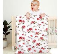 papasgix Personnalisée Couverture Bébé avec Nom 90x120cm,Plaid Couvertures Personnalisées pour Enfant Bébé Garçon Fille,Couverture Bébé Douce et Confortable Cadeaux,Licorne