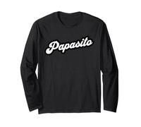 Papasito Bold Funny Latino Dad Design de texte rétro Manche Longue