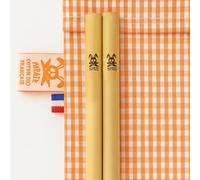 PAPATE Pailles Réutilisables en Bambou Naturel - Lot de 4 Pailles avec Goupillon et Pochon en Coton Bio - Zéro Déchet, Écologiques et Durables