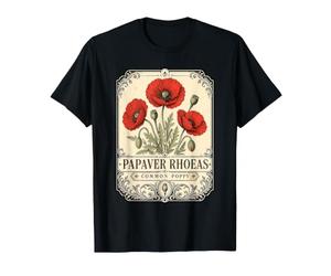 Papaver Rhoeas Graines de Pavot commun Vintage T-Shirt