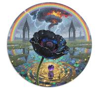 Papaver Rhoeas, Puzzle Immersif Circulaire avec, 1000 Pièces pour Adultes en Quête De Concentration 1000pcs (67.5x67.5cm)