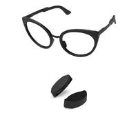 PapaViva 1 paire de nez de rechange pour Oakley Spindrift OO9474/Spindrift RX OX8176 - Noir (Euro Fit)