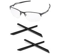 PapaViva Chaussettes de rechange pour Oakley Wire Tap 2.0 OO4145 / Wire Tap 2.0 RX OX5152, Noir et noir.