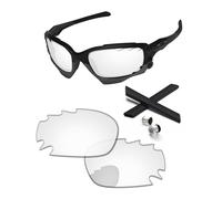 PapaViva Kits de lentilles de rechange et de caoutchouc pour Oakley Jawbone/Racing Jacket Vented, Transparent - Non polarisé., taille unique
