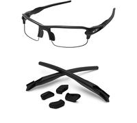 PapaViva Kits de Plaquettes de Nez et Chaussettes de Rechange en Caoutchouc pour Lunettes de Soleil Oakley Flak 2.0 OO9295/Flak 2.0 XL OO9188 - Noir