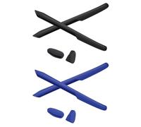 PapaViva Kits de rechange en caoutchouc pour nez et chaussettes pour Oakley Eye Jacket Redux OO9438, noir/bleu, 2 Sets