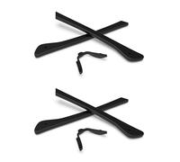 PapaViva Kits de rechange en caoutchouc pour nez et embouts pour Oakley Airdrop MNP OX8121, Noir et noir., 2 Sets
