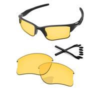 PapaViva Lentilles de rechange et kits de caoutchouc pour lunettes de soleil Oakley Half Jacket 2.0 XL OO9154 62 mm, Jaune HD, Taille unique, Moderne