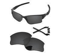 PapaViva Lentilles de rechange et kits de caoutchouc pour lunettes de soleil Oakley Half Jacket 2.0 XL OO9154 62 mm noir polarisé