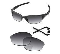 PapaViva Lentilles de rechange et kits de caoutchouc pour lunettes de soleil Oakley Half Jacket 2.0 OO9144 62 mm, Gris dégradé, Half Jacket 2.0