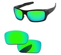 PapaViva Lentilles de rechange pour Oakley Turbine OO9263, Vert bleuté - Polarisé, Taille Unique