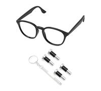 PapaViva Lot de 2 paires de vis à branches de rechange pour lunettes de soleil Ray-Ban RB3445/RB3379/RB4259/RB2198/RB4234/RB2180 - Argent (fente plate)