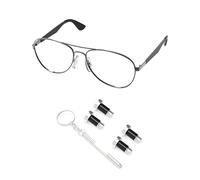 PapaViva Lot de 2 paires de vis à branches de rechange pour lunettes de soleil Ray-Ban RB3530/RB3528/RB3713D/RB3016F/RB3457/RB3138/RB4140/RB4416 - Argent (fente plate)