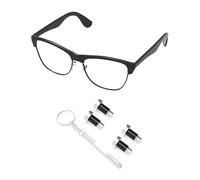 PapaViva Lot de 2 paires de vis à branches de rechange pour lunettes de soleil Ray-Ban RB3543/RB3530/RB4265/RB3476/RB4175/RB8301/RB3016/RB3498 - Argent (fente plate)