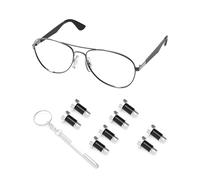 PapaViva Lot de 4 paires de vis à branches de rechange pour lunettes de soleil Ray-Ban RB3342/RB3523/RB5154/RB3194/RB3570/RB3498/RB3534/RB3536 - Argent (fente plate)