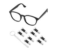 PapaViva Lot de 4 paires de vis à branches de rechange pour lunettes de soleil Ray-Ban RB3445/RB3379/RB4259/RB2198/RB4234/RB2180 - Argent (fente plate)