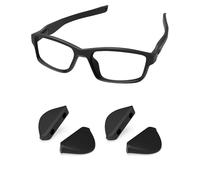 PapaViva Plaquette de nez de rechange pour Oakley Drop Point OO9367/Drop In OO9232/Dispute OO9233, Noir + noir., 0