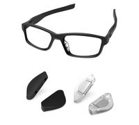 PapaViva Plaquette de nez de rechange pour Oakley Drop Point OO9367/Drop In OO9232/Dispute OO9233, Transparent + noir, 0