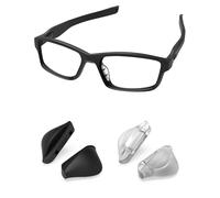 PapaViva Plaquette de nez de rechange pour Oakley Drop Point OO9367/Drop In OO9232/Dispute OO9233, Transparent + noir, 0