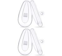 PapaViva Plaquettes de nez de rechange pour Oakley Tincup OX3184/Tincup Carbon OX5094/Tincup 0,5 Ti OX5099, Transparent - Lot de 2 paires, Taille Unique