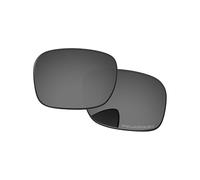 PapaViva Verres de rechange compatibles avec les lunettes de soleil Oakley Wind Jacket Vented Asian Fit, chromé noir, Wind Jacket Vented Asian Fit
