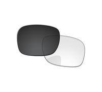PapaViva Verres de rechange compatibles avec les lunettes de soleil Oakley Wind Jacket Vented, Eclipse Gris Photochromique, Wind Jacket Vented