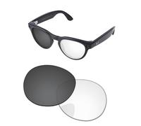 PapaViva Verres de rechange compatibles avec les lunettes de soleil Ray-Ban Meta Headliner RW4009 50 mm Eclipse Gris Photochromique Non polarisés