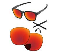PapaViva Verres de rechange compatibles avec lunettes de soleil Oakley Shackle OO9507D 52 mm, rouge feu, Shackle OO9507D 52mm