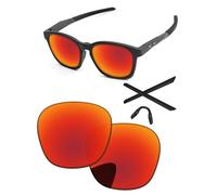 PapaViva Verres de rechange compatibles avec lunettes de soleil Oakley Shackle OO9507D 52 mm, rouge feu, Shackle OO9507D 52mm