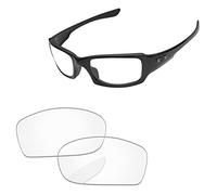 PapaViva Verres de rechange pour lunettes de soleil Oakley Fives Squared OO9238 54 mm, Blocage de la lumière bleue transparente HD, Fives Squared