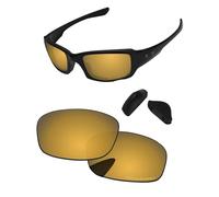 PapaViva Verres de rechange pour lunettes de soleil Oakley Fives Squared OO9238 54 mm, Bronze doré., Fives Squared