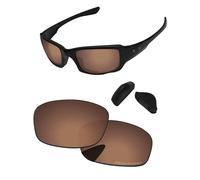 PapaViva Verres de rechange pour lunettes de soleil Oakley Fives Squared OO9238 54 mm, Brun cuivre., Fives Squared