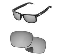 PapaViva Verres de rechange pour lunettes de soleil Oakley Holbrook Mix OO9384 Chrome Silver Pro+ antireflet polarisé