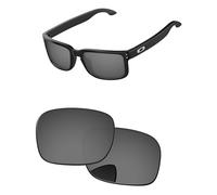 PapaViva Verres de rechange pour lunettes de soleil Oakley Holbrook Mix OO9384 - Noir uni Pro+ - Anti-buée - Polarisées
