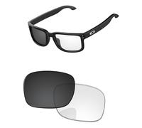 PapaViva Verres de rechange pour lunettes de soleil Oakley Holbrook OO9102 55 mm, Eclipse Gris Photochromique, Holbrook