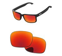 PapaViva Verres de rechange pour lunettes de soleil Oakley Holbrook XL OO9417 59 mm - Ajustement précis, anti-UV et résistant aux chocs, rouge feu, Holbrook XL