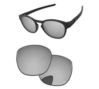 PapaViva Verres de rechange pour lunettes de soleil Oakley Latch OO9265 53 mm, argent chrome, Latch