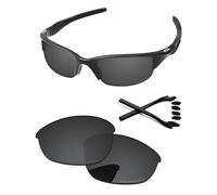 PapaViva Verres de rechange pour Oakley Half Jacket 2.0 OO9144 62 mm Lunettes de soleil polarisées Noir uni