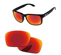 PapaViva Verres de rechange pour Oakley Holbrook XL OO9417 Pro+ Fire Red Polarisés, rouge feu