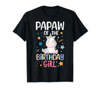 Papaw of The Birthday Girl Unicorn Girls Family Matching T-Shirt